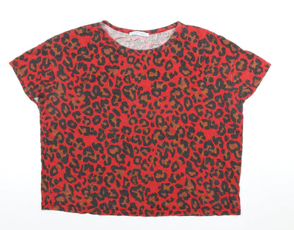 Womens UK Size 8 Zara Multicoloured Basic T-Shirt