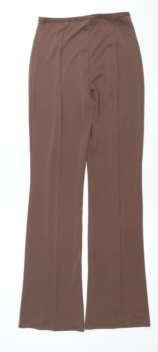 Womens UK Size S MNG Regular Fit BusinessCasual Brown Trousers