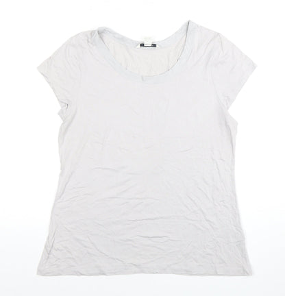 Banana Republic Women's Grey T-Shirt, Size L, Casual Spring Top