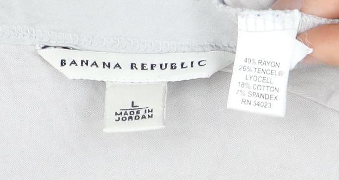 Banana Republic Women's Grey T-Shirt, Size L, Casual Spring Top
