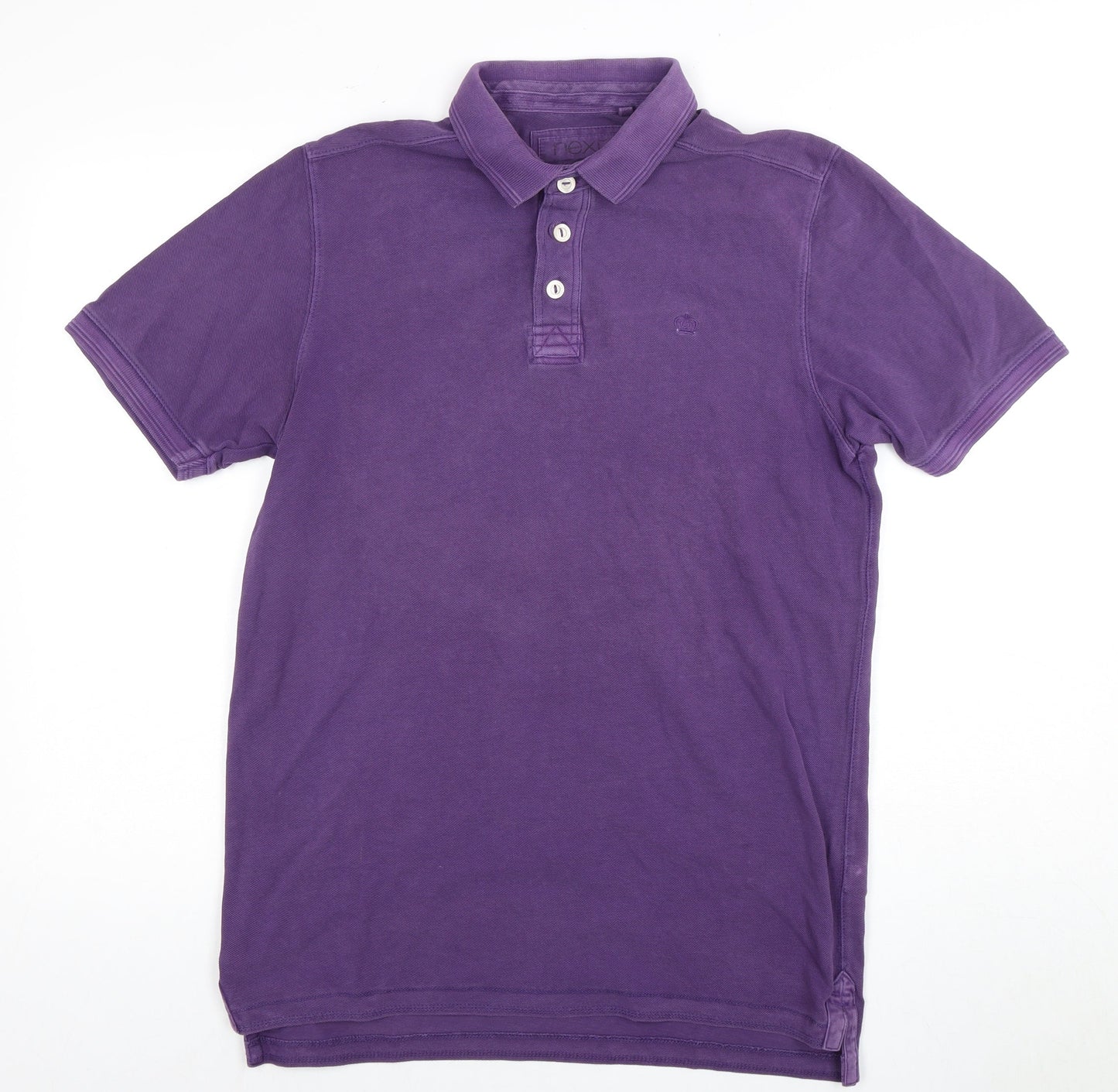 Next Men's Purple Polo Shirt, Size M, Cotton, Casual