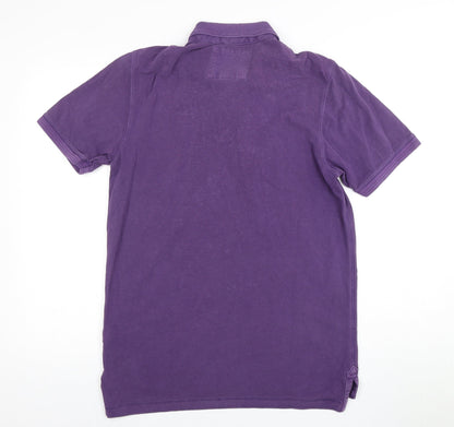 Next Men's Purple Polo Shirt, Size M, Cotton, Casual