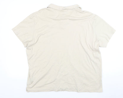H&M Men's Beige XL Polo Shirt Casual Collared