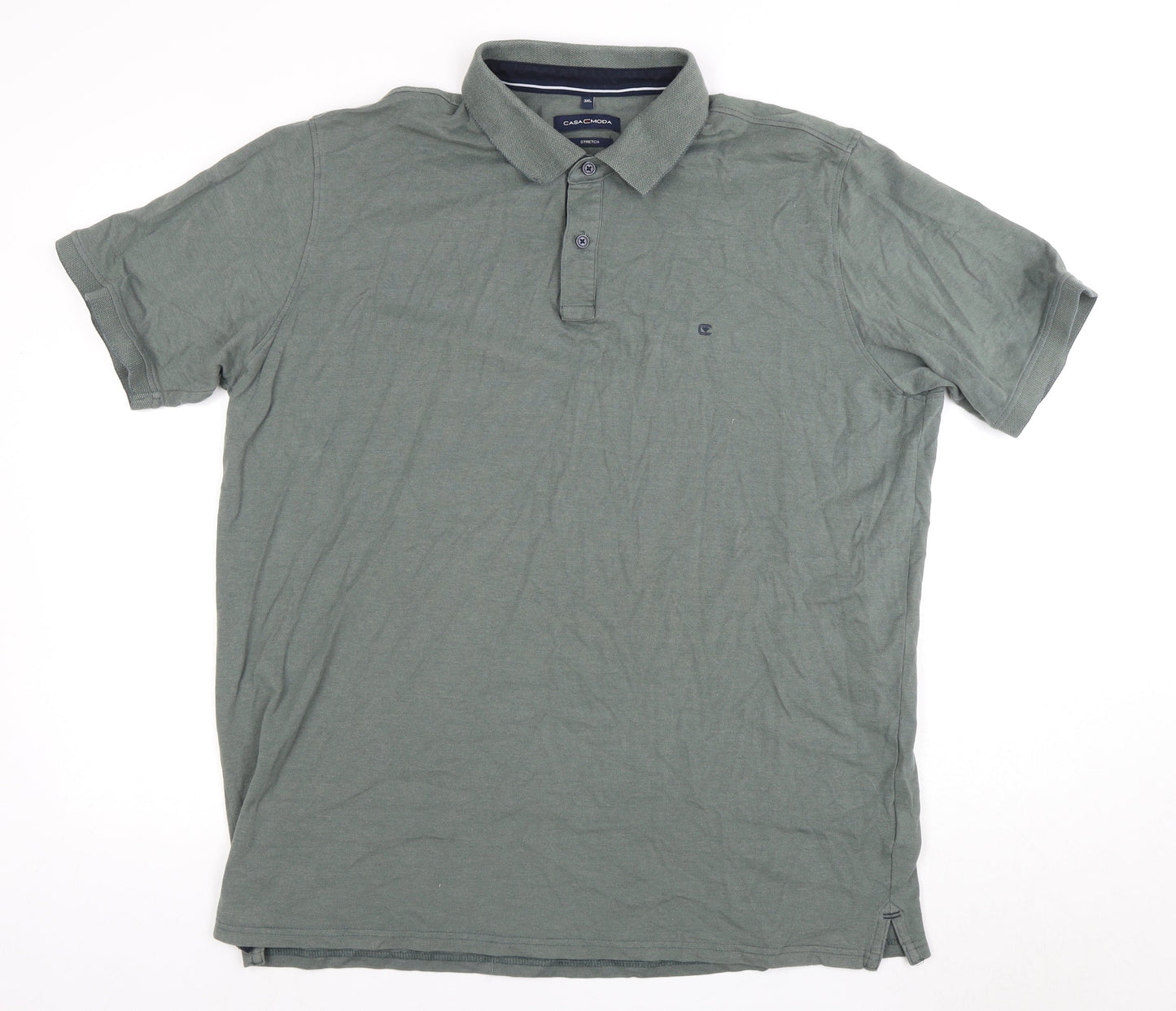 CASAMODA Men's Green 3XL Polo Shirt with Stretch