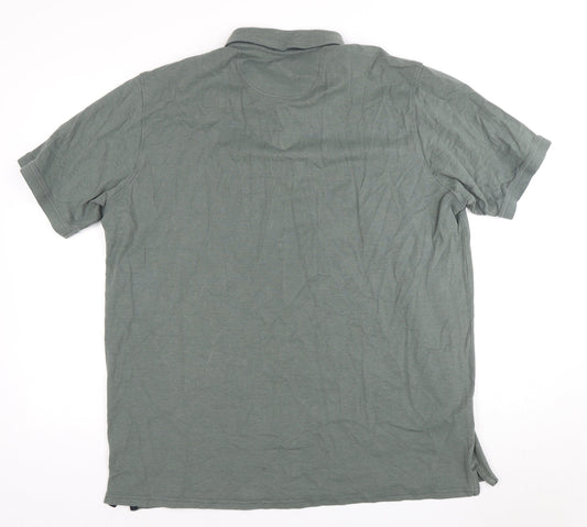 CASAMODA Men's Green 3XL Polo Shirt with Stretch