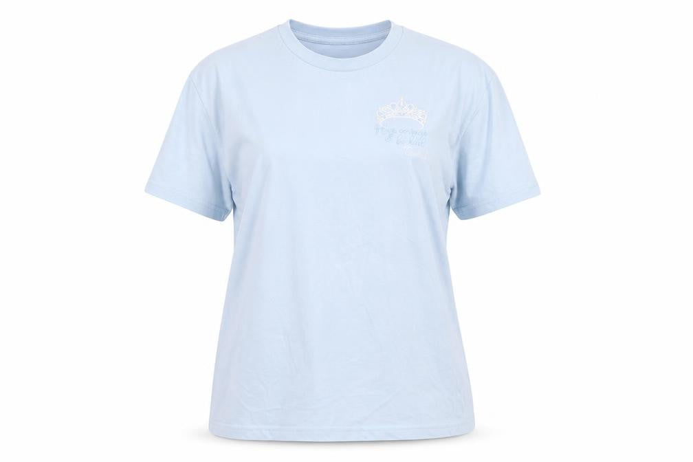 Front view of 35 Colour Staple unisex blue cotton t-shirt m