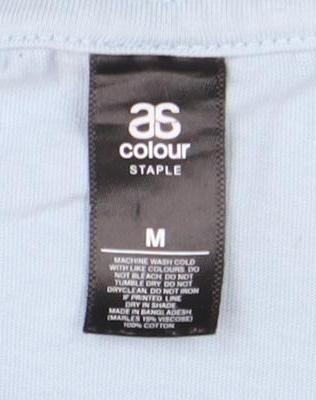 35 Colour Staple Unisex Blue Cotton T-Shirt M