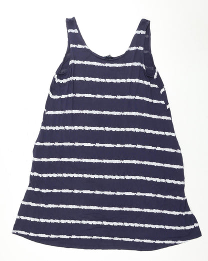 Next Women's Blue Striped Sleeveless Tank Dress Size 16