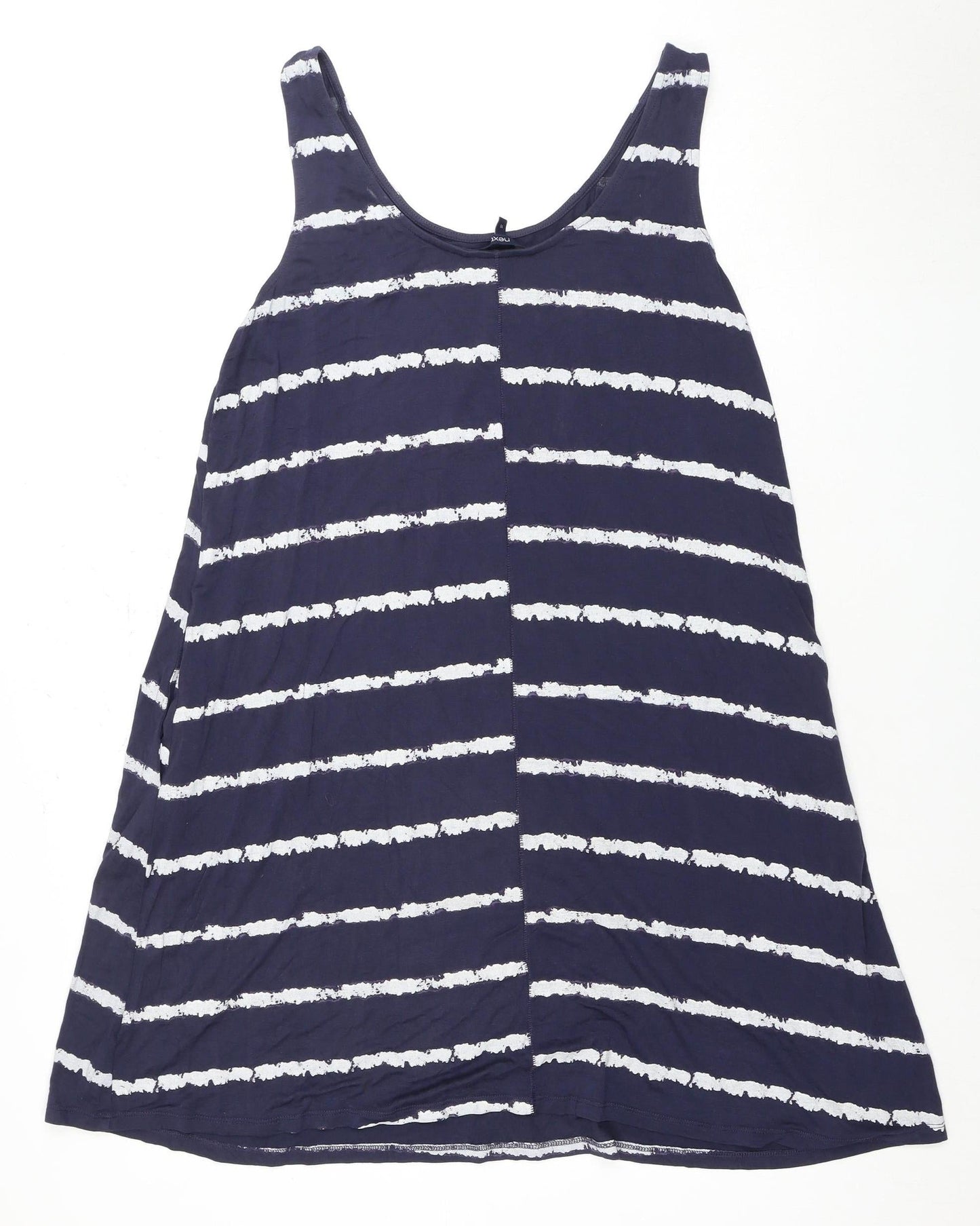 Next Women's Blue Striped Sleeveless Tank Dress Size 16
