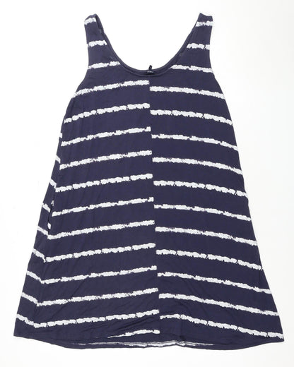 Next Women's Blue Striped Sleeveless Tank Dress Size 16