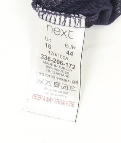 Next Women's Blue Striped Sleeveless Tank Dress Size 16