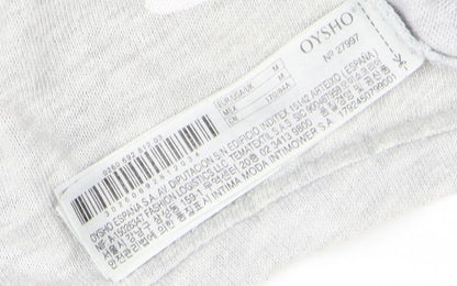 Oxyso Unisex Grey Cartoon T-Shirt - Medium, Casual
