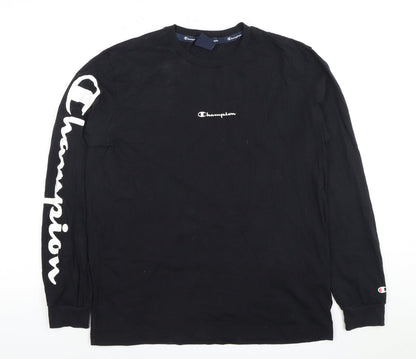 Mens UK Size S Champion Black  T-Shirt