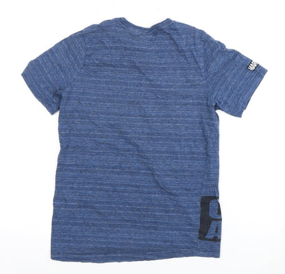 Marvel Boys Blue Captain America T-Shirt, 11-12 Years, Crew Neck