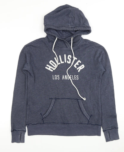 Mens UK Size XS Hollister Blue Pullover Hoodie
