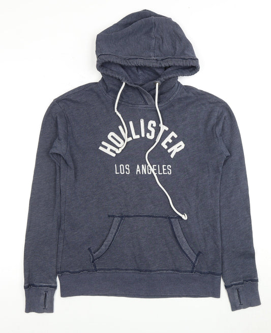Mens UK Size XS Hollister Blue Pullover Hoodie