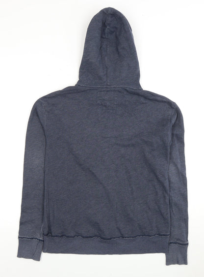 Mens UK Size XS Hollister Blue Pullover Hoodie