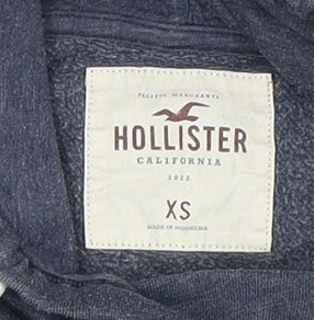 Mens UK Size XS Hollister Blue Pullover Hoodie