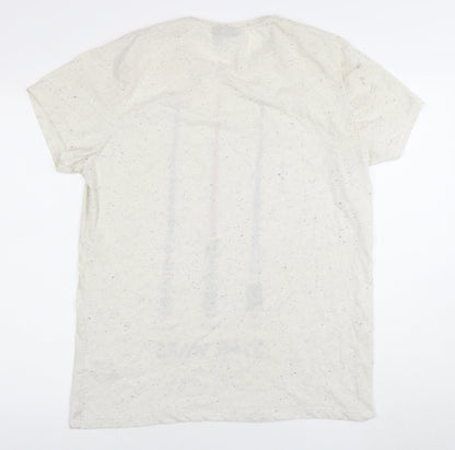 Star Wars Beige XL Jersey T-Shirt with Lightsaber Print