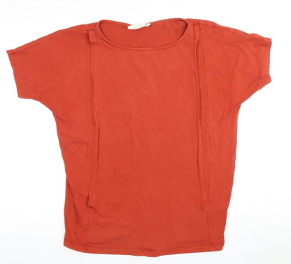 Womens UK Size S JoJo Maman Bébé Red Basic T-Shirt
