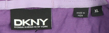 DKNY Men's Purple XL Polo Shirt - Stylish & Comfortable