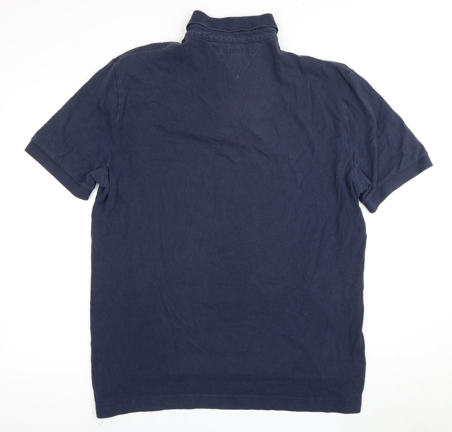 Tommy Hilfiger Men's Blue Polo Shirt, Size L, Short Sleeve