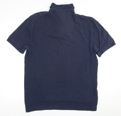 Tommy Hilfiger Men's Blue Polo Shirt, Size L, Short Sleeve