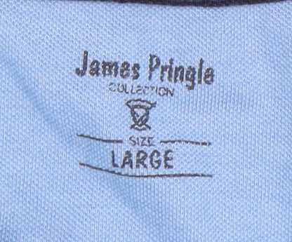 James Pringle Men's Blue Polo Shirt Size L