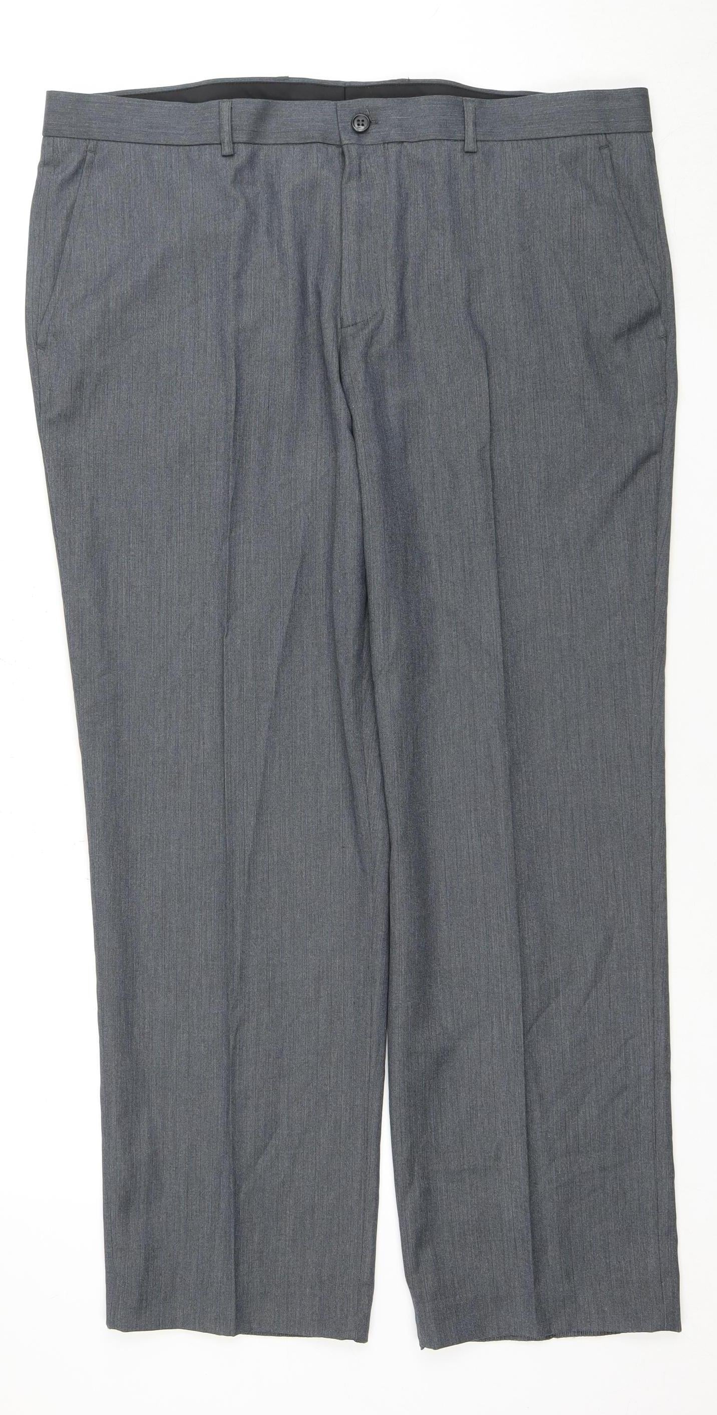 BHS Men's Grey Trousers, 38S, Business Style