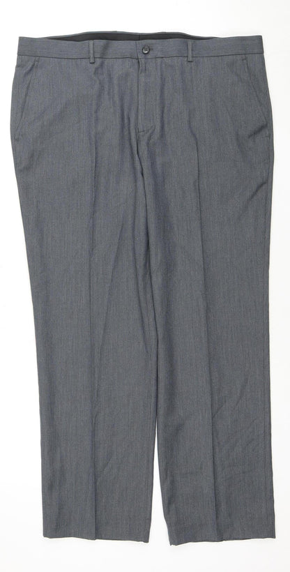BHS Men's Grey Trousers, 38S, Business Style