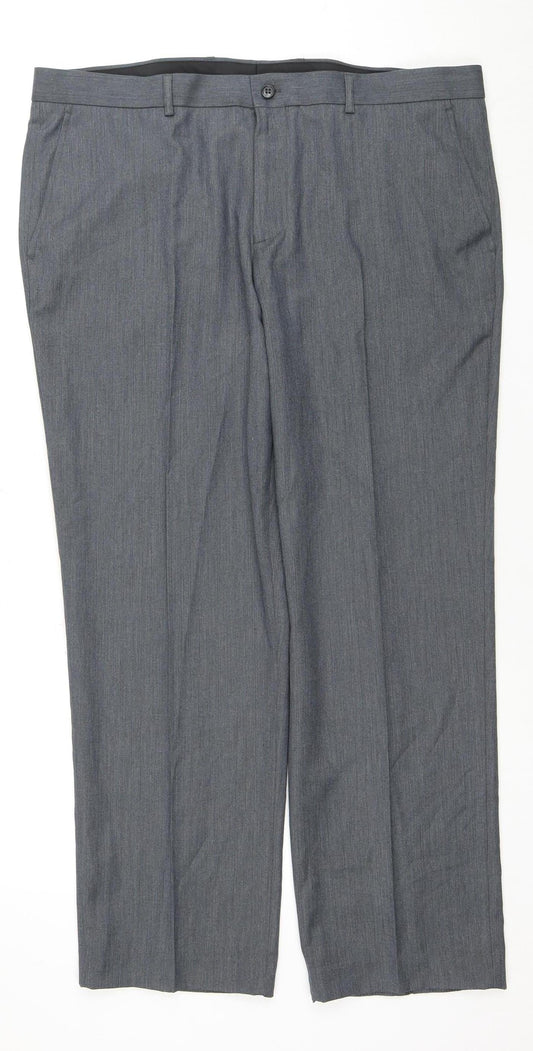 BHS Men's Grey Trousers, 38S, Business Style