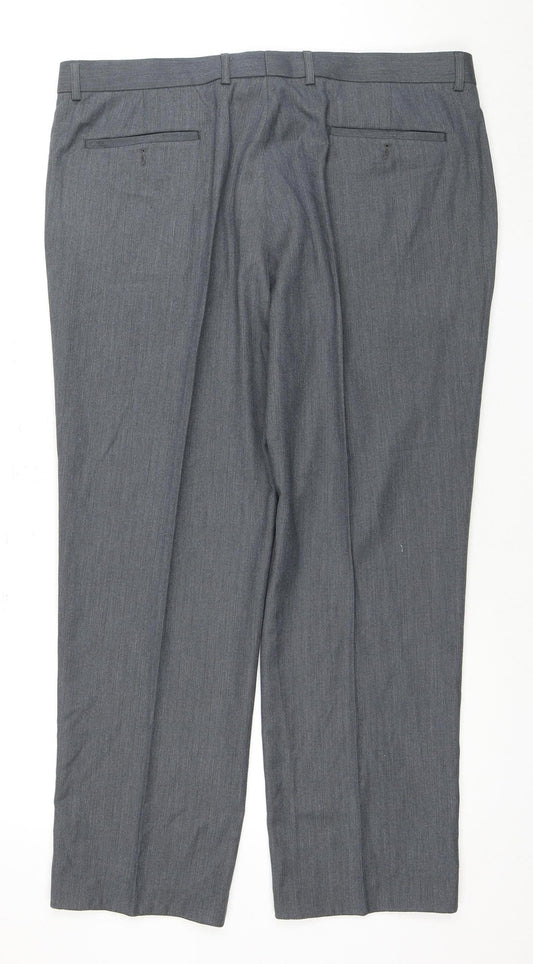 BHS Men's Grey Trousers, 38S, Business Style