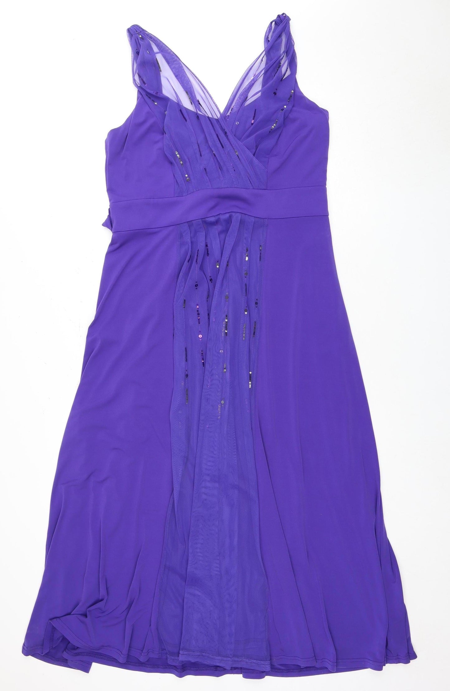 David Emanuel Women’s Purple A-Line Party Dress - Size 16