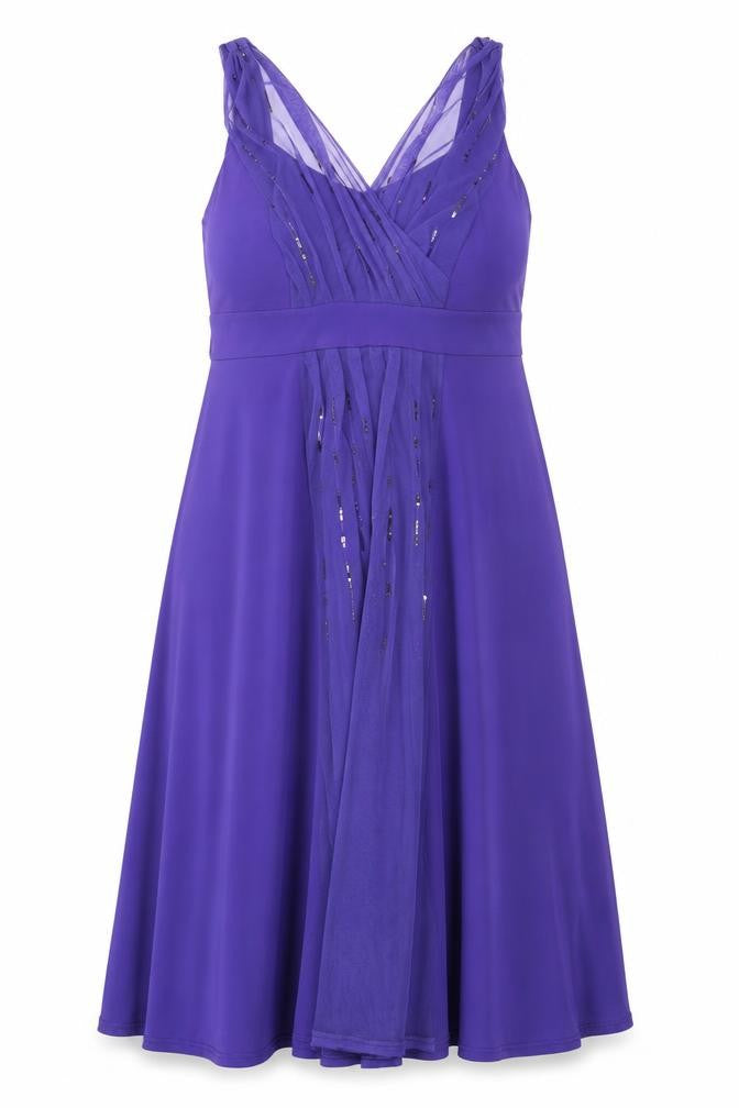 David Emanuel Women’s Purple A-Line Party Dress - Size 16