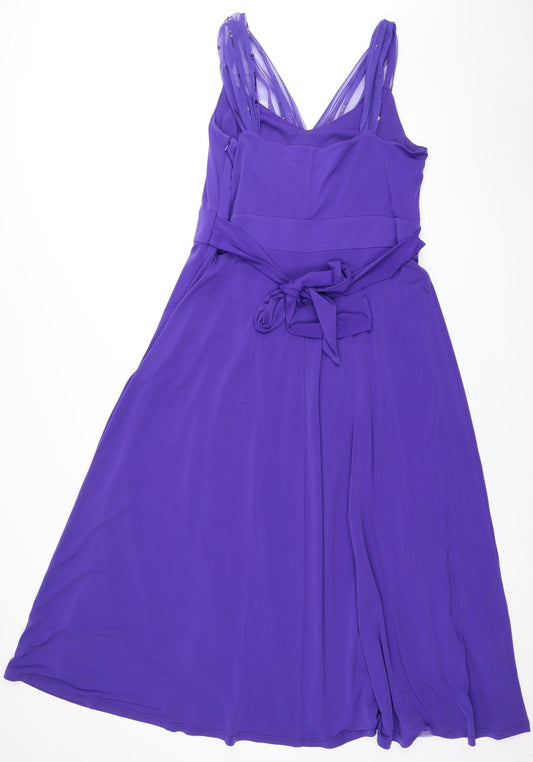 David Emanuel Women’s Purple A-Line Party Dress - Size 16