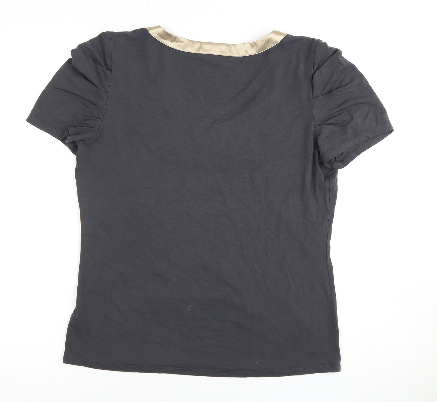 Womens UK Size 12 Per Una Black  T-Shirt
