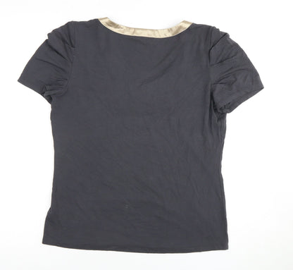 Womens UK Size 12 Per Una Black  T-Shirt