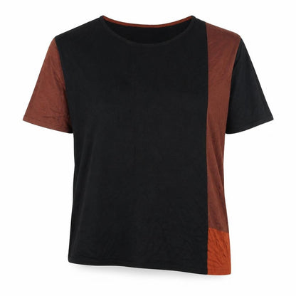 Womens UK Size 14 Evans Black Basic T-Shirt
