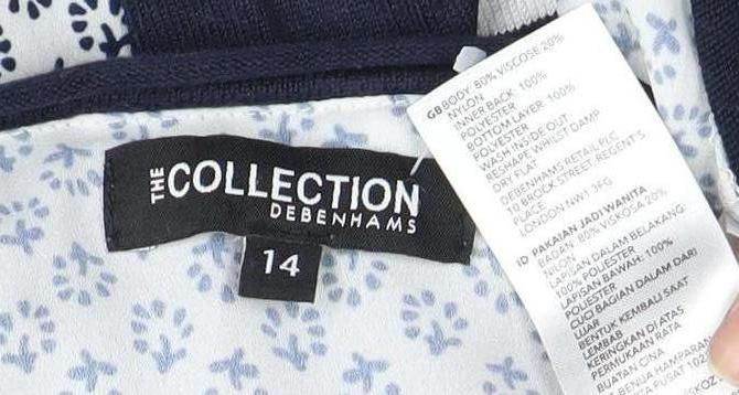 Womens UK Size 14 Debenhams Blue  Blouse