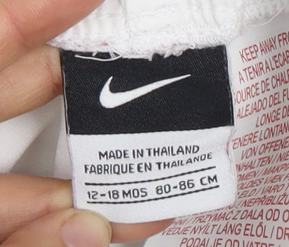 Nike Unisex Baby White Sports Shorts 12-18 Months