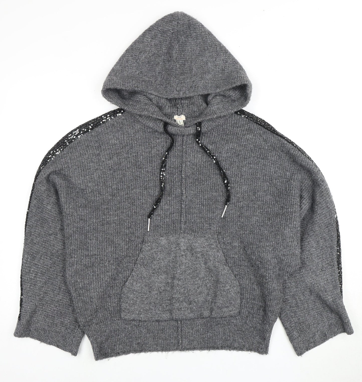 Womens UK Size S River Island Grey Full Zip Jumper