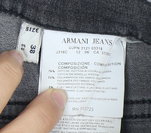 Armani Jeans Dark Grey Men's Denim Jeans Size 38