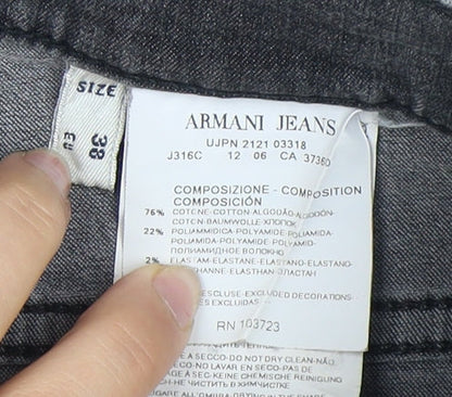 Armani Jeans Dark Grey Men's Denim Jeans Size 38