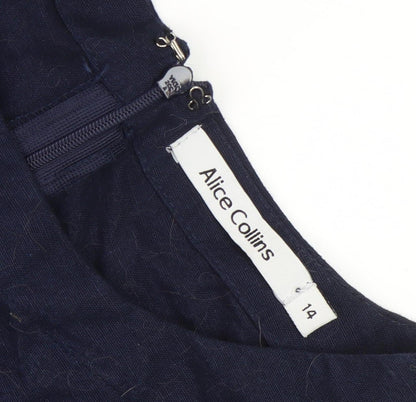 Alice Collins Women's Blue Shift Dress Size 14