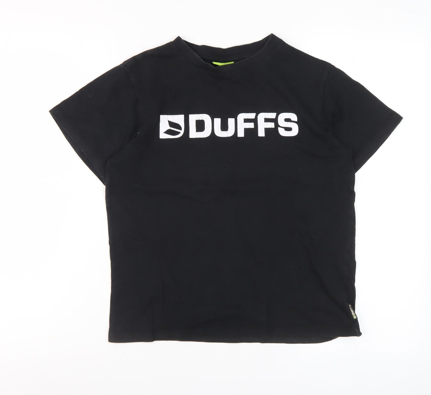 Duffs Teen Black Basic T-Shirt Size 11-12 YRS