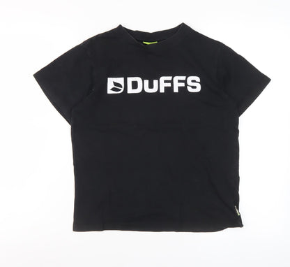 Duffs Teen Black Basic T-Shirt Size 11-12 YRS