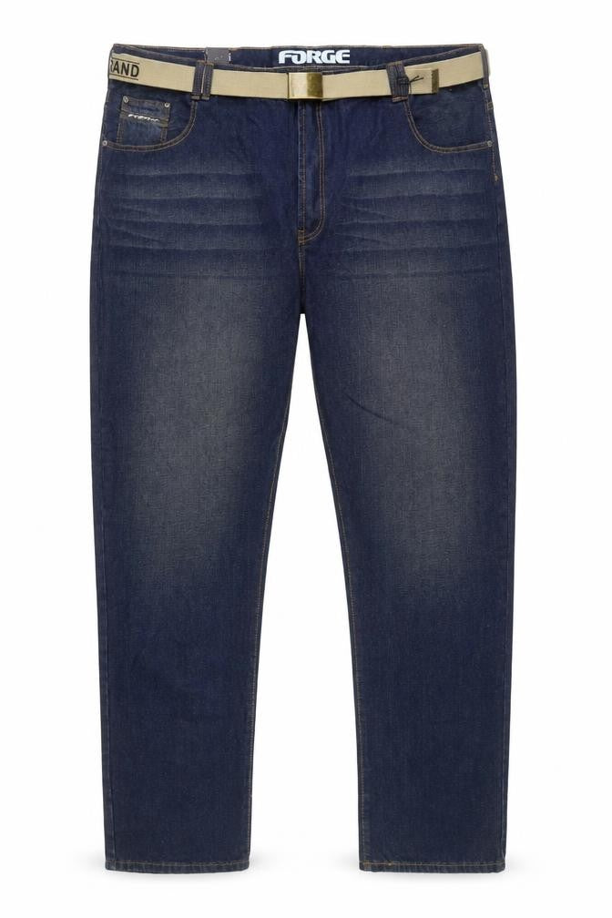 Mens UK Size 58L Forge Regular Fit Straight Blue Jeans