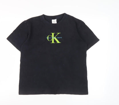 Unisex Adults UK Size L Calvin Klein Black Basic T-Shirt