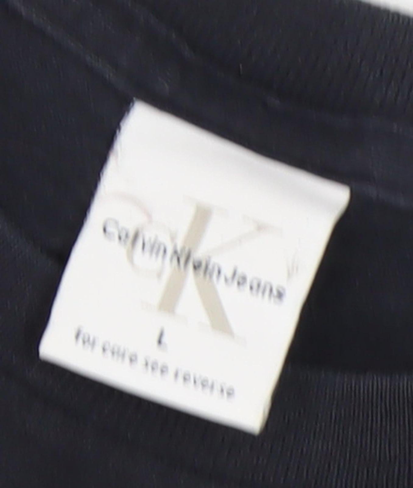 Unisex Adults UK Size L Calvin Klein Black Basic T-Shirt