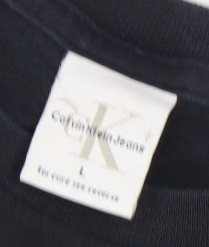 Unisex Adults UK Size L Calvin Klein Black Basic T-Shirt